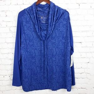 The Balance Collection | Royal Blue Pansy Burnout Tunic | Size 3X